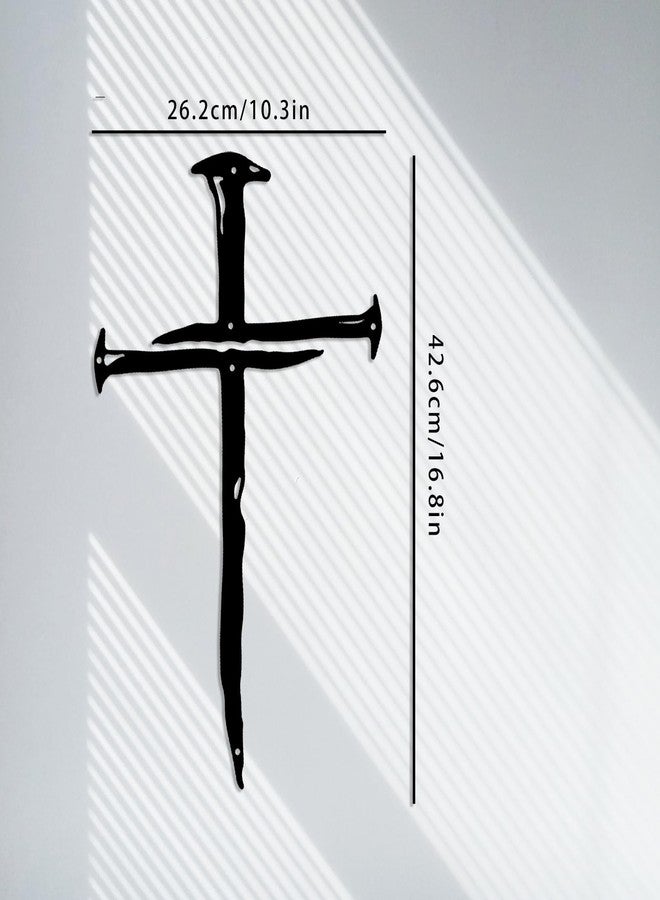 RESACO Wall Cross Jesus Crosses Wall Decor Religious Metal Wall Art Minimalist Decorations for Church Home Office Baptism Decor Gift for a Christian - Image 3