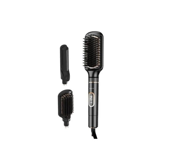 SK-15044 Hair Brush Comb + 2-in-1 Digital Straightener