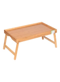 Biocare Foldable Eco-Friendly and Space Saving Bamboo Breakfast Table Brown 4 x 50 x 30 cm G11-M047  - Image 1