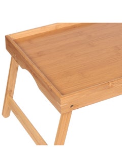 Biocare Foldable Eco-Friendly and Space Saving Bamboo Breakfast Table Brown 4 x 50 x 30 cm G11-M047  - Image 2