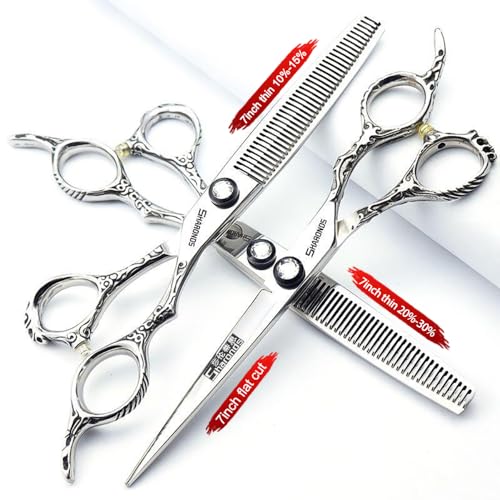 SHARONDS 678 inch Personalized Rose Print Hair Clipper Set Scissors Set 7 inch3pcB - Image 3