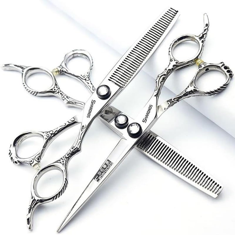 SHARONDS 678 inch Personalized Rose Print Hair Clipper Set Scissors Set 7 inch3pcB - Image 2