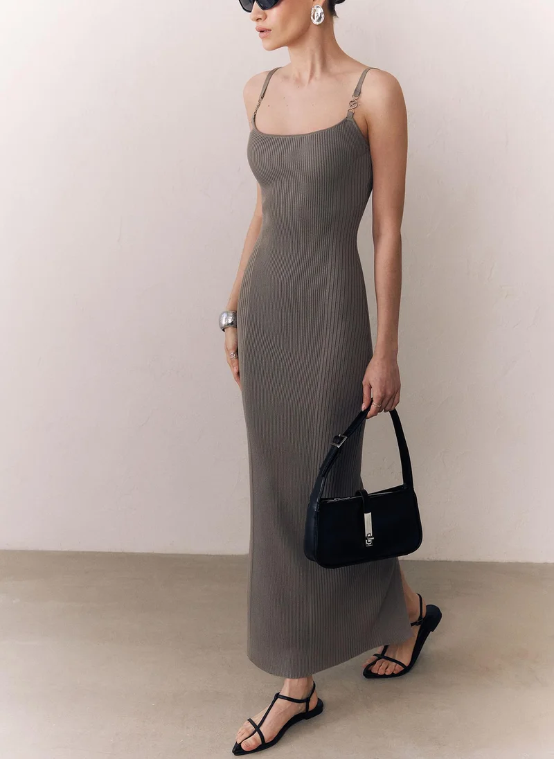 Lichi Jersey maxi dress with strap decor