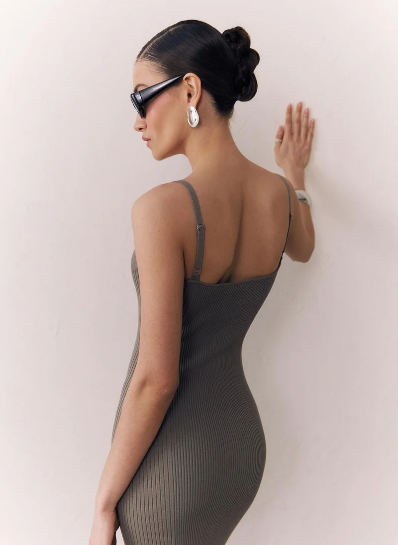 Lichi Jersey maxi dress with strap decor
