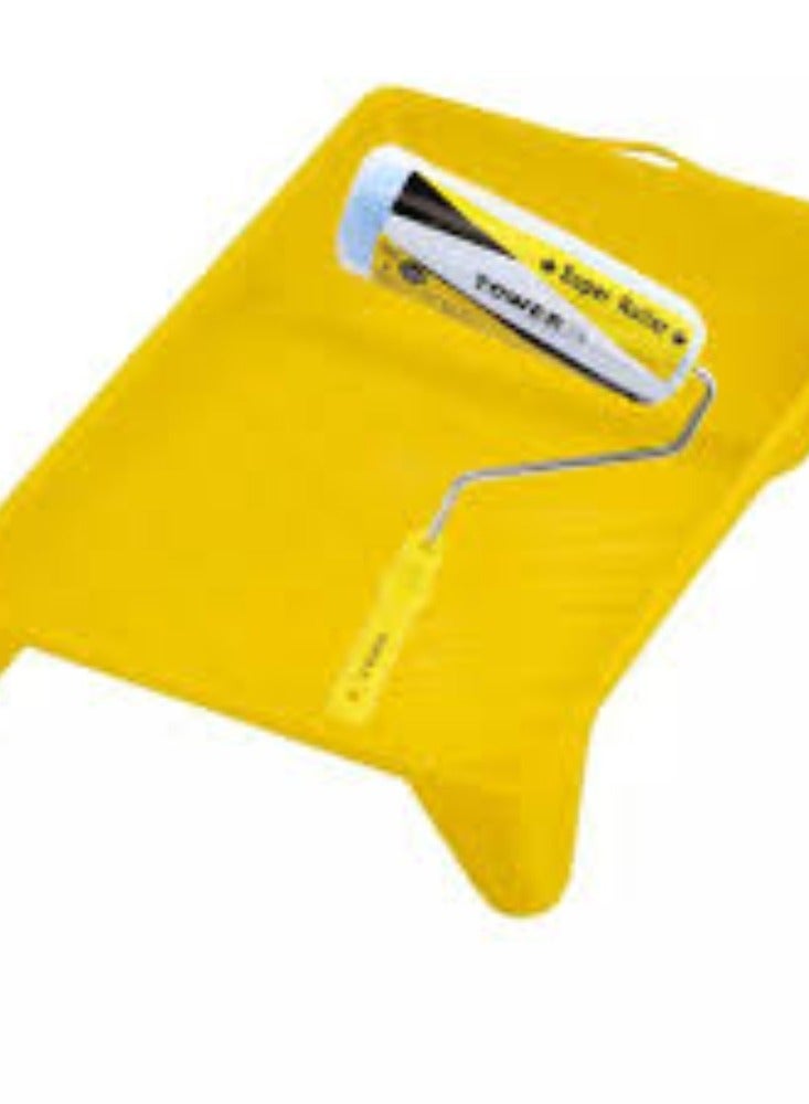 KNP KNP Paint Roller with Paint Tray (4 Inch) is a compact and efficient painting tool ideal for smaller painting tasks and touch-ups.  - Image 3