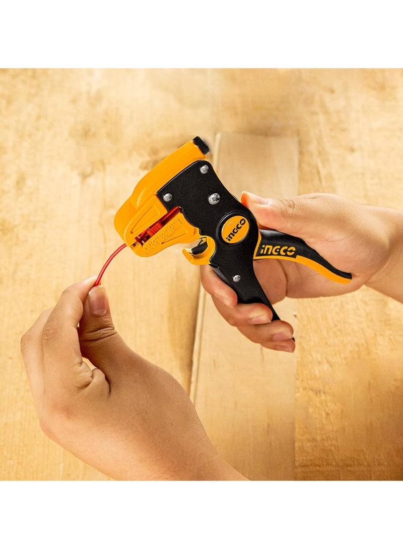 INGCO Wire Stripper, 2 in 1 Cable Wire Stripper with Cutter, 0.5mm~6mm Stripper diameter Wire Stripping Tool for Flat Ribbon Cable Wire Electrical... - Image 3