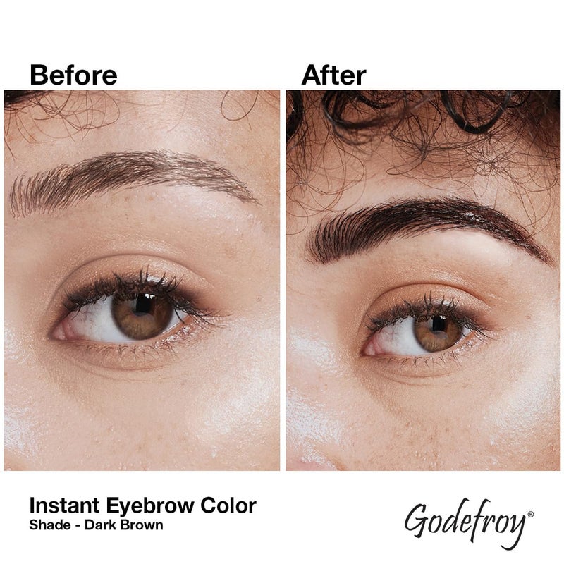 Godefroy Fast Acting Temporary Instant Brow Color, 3 Applications Per Package, Salon Quality Results, Dark Brown - Image 2