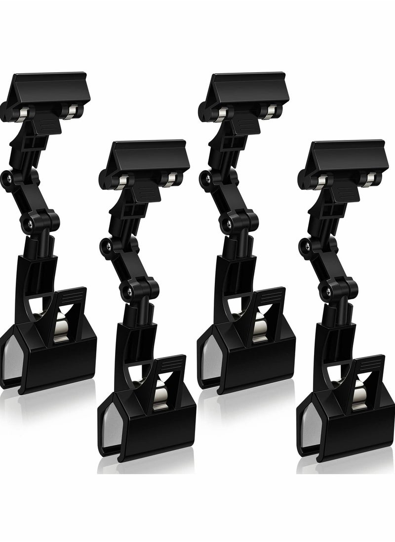 Excefore Flexible Documents Holder Foldable Adjustable Copy Holder Clip Paper Holder for Computer Monitor Handy Artist Supplies Holder Canvas Clamp Double Head Typing Painting Easel Accessory, Black 6 PCS  - Image 1