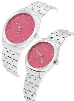 Fitron Fitron Quartz Analog Silver Couple Set Watch For Men and Women  - Image 2