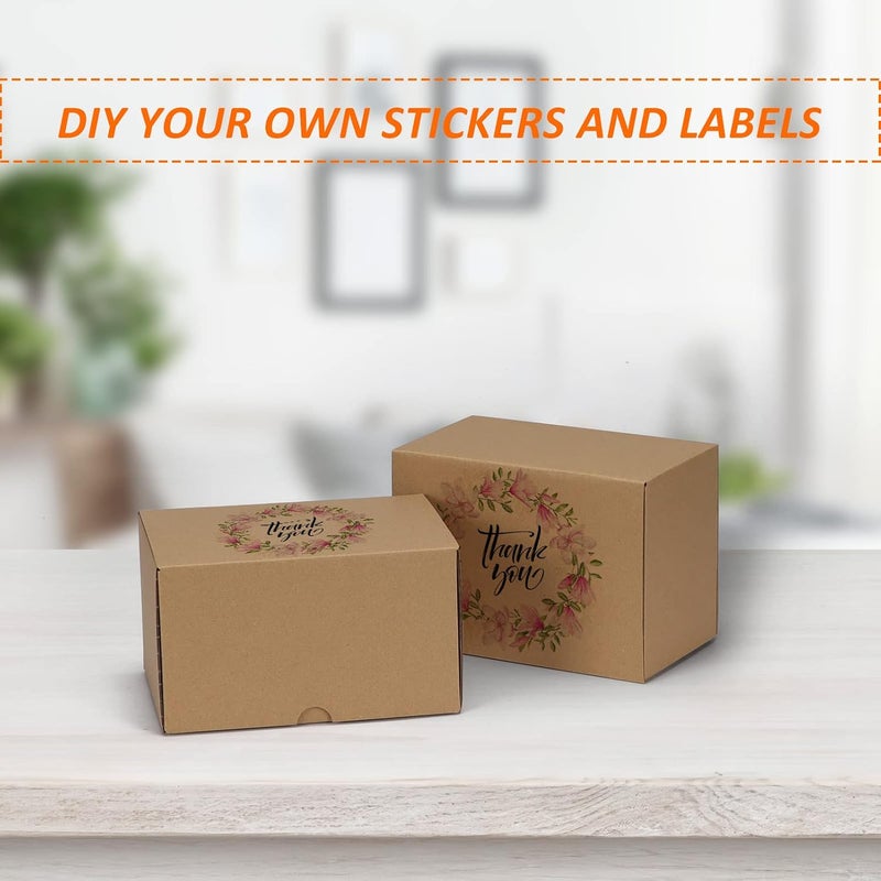 HORLIMER 7x5x4 inches Shipping Boxes Set of 25, Brown Corrugated Cardboard Box Literature Mailer - Image 4