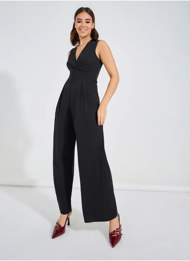Take Two Sleeveless Straight Leg Jumpsuit by Styli