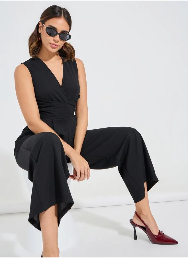 Take Two Sleeveless Straight Leg Jumpsuit by Styli