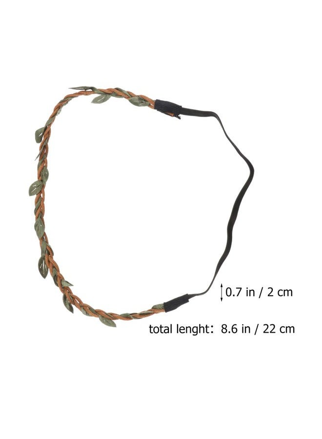 Beaupretty 10pcs DIY Flower Headpieces Leaf Wreath Rattan Crown Halo Wreath Headband for Girls Women - Image 2