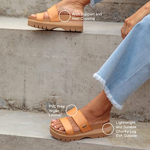 REEF Cushion Vista Higher Womens Platform Fashion Sandal, Arch Support, Ultra Soft Cushion Footbed, Champagne, 7 - Image 3
