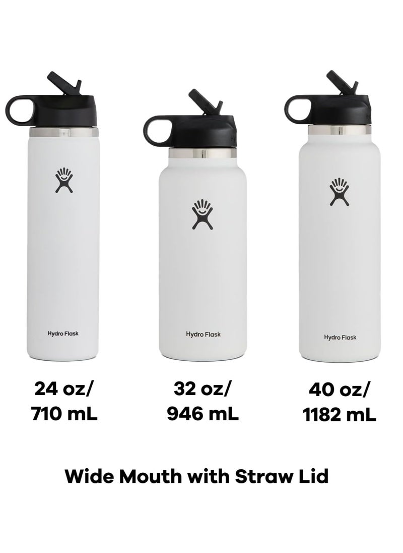 Hydro Flask Stainless Steel Vacuum Insulated Straw Lid Outdoors Gym Sports Water Bottle Blue 946ml/32oz  - Image 3