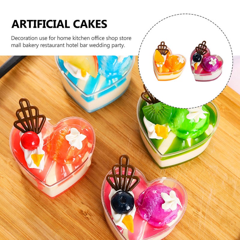 2Pcs Simulation PU Butter Cake Models Lovely Models Home Photo Props - Image 5