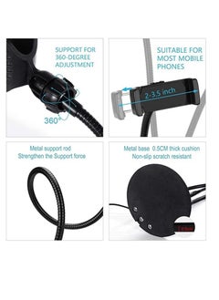 Generic 3 in 1 Professional Live Stream Kit with Small USB Ring Light Mic Holder CellPhone Web Cam Holder Premium Stand For Makeup Video Shoots Live Video Calling And More  - Image 2