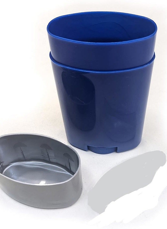 Empty Plastic Deodorant Containers - Classic Style, Top-Fill, Twist Up, DIY Deodorant (6-Pack), Blue with Grey Lid - Image 3