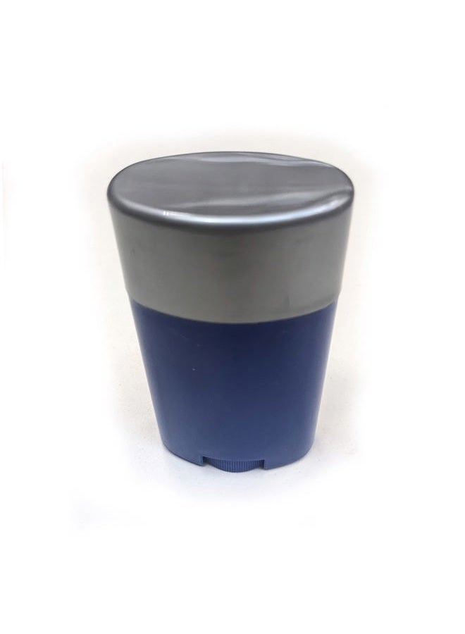 Empty Plastic Deodorant Containers - Classic Style, Top-Fill, Twist Up, DIY Deodorant (6-Pack), Blue with Grey Lid - Image 1