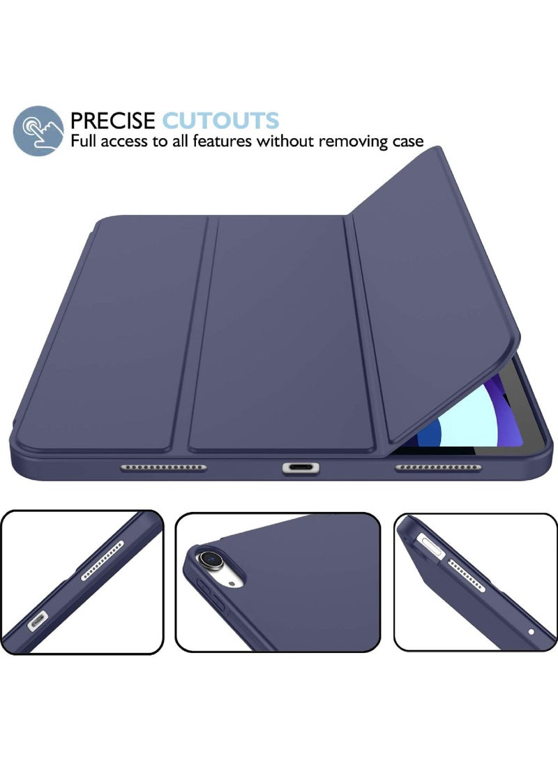 Rock Pow Case for iPad Air 11-Inch M2 (2024), iPad Air 5/4 (2022/2020 5th/4th Generation 10.9-Inch) with Pencil Holder, Slim Tablet Cover with Soft TPU Back, Auto Wake/Sleep - Image 2