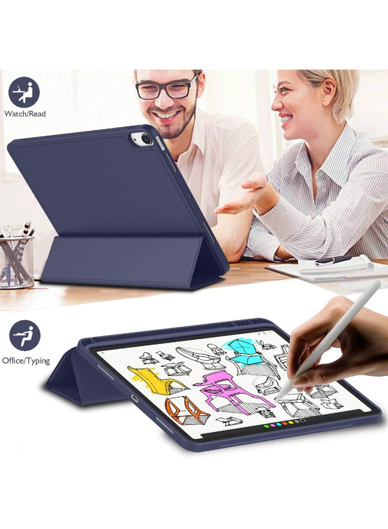 Rock Pow Case for iPad Air 11-Inch M2 (2024), iPad Air 5/4 (2022/2020 5th/4th Generation 10.9-Inch) with Pencil Holder, Slim Tablet Cover with Soft TPU Back, Auto Wake/Sleep - Image 3