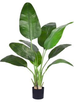 Rock Pow Artificial Tree, Faux Tropical Banana Tree, Handcrafted Artificial Areca Palm Tree With Lifelike Leaf, Realistic Durable Decorative Artificial Trees For Home And Office Decoration.  - Image 1
