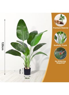 Rock Pow Artificial Tree, Faux Tropical Banana Tree, Handcrafted Artificial Areca Palm Tree With Lifelike Leaf, Realistic Durable Decorative Artificial Trees For Home And Office Decoration.  - Image 4