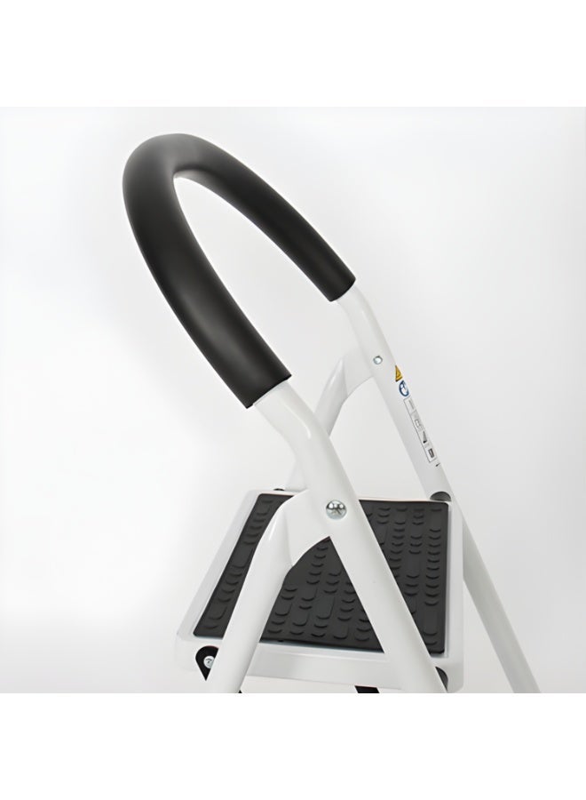 LIBERTI 4-Step Steel Folding Step Ladder with Safety Handrail, Heavy-Duty 150kg Load Capacity, Anti-Slip Wide Steps, Slim Compact Foldable Design, Portable Indoor Step Stool for Home & Kitchen. - Image 2