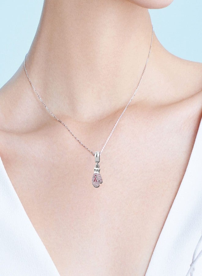 KunBead Women Fight Breast Cancer Boxing Gloves Dangle Charm Compatible with Pandora Bracelets - Image 5