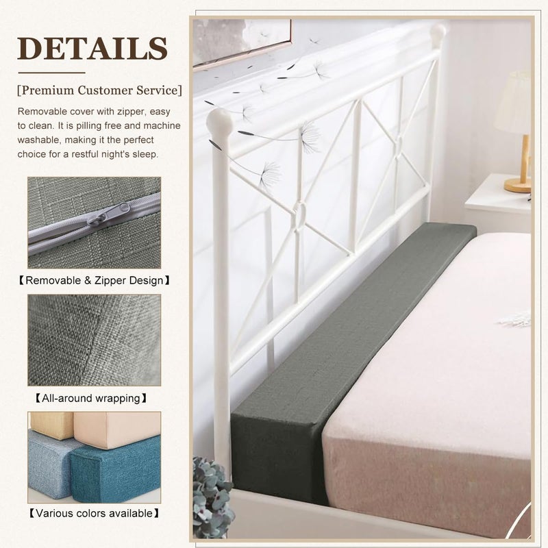 ThinMay Bed Gap Filler/Mattress Space Filler, Mattress Extender for Twin/Full/Queen/King Bed, Close Gap(0-12") Between Mattress and Headboard or Wall, Stop Losing Your Pillows(Dark Gray-LxWxD-60*2*6in) - Image 5