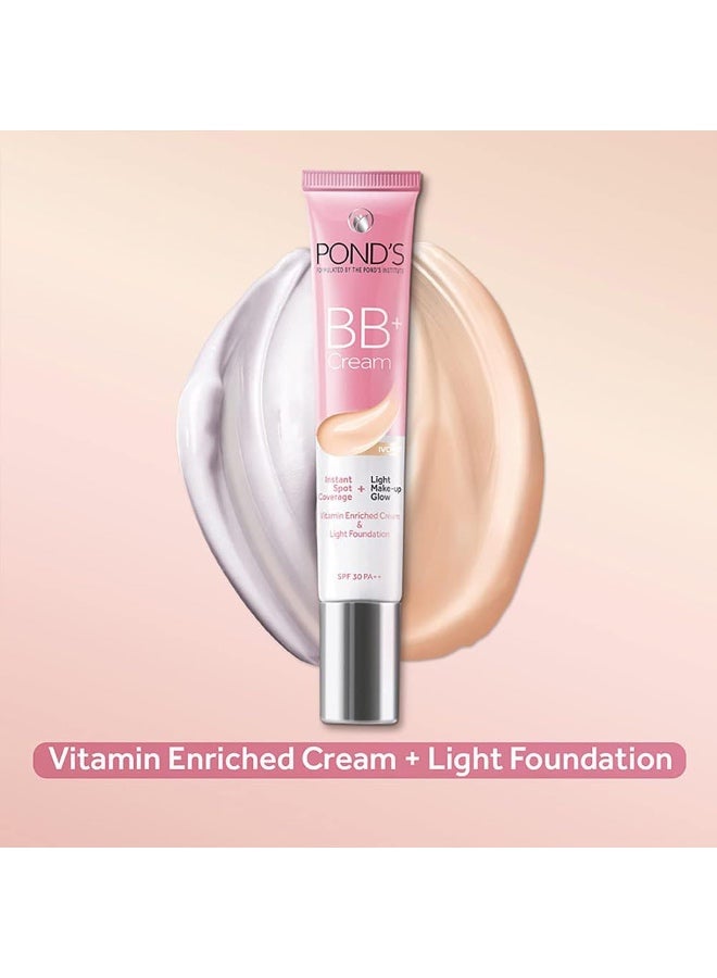 PONDS POND'S BB+ Cream, Instant Spot Coverage + Light Make-up Glow, ivory 18g - Image 5