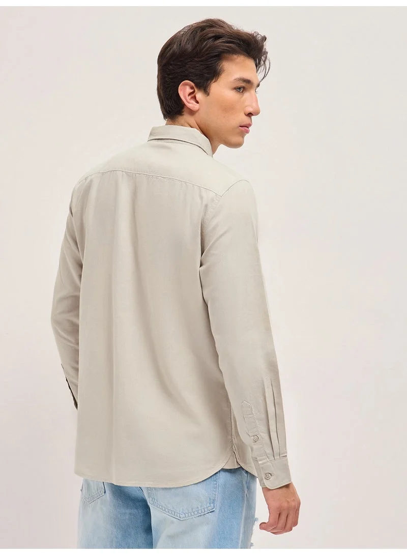 THE BEAR HOUSE  Men’s Long Sleeve Shirt – Classic, Comfortable and Stylish Essential for Work, Travel or Casual Outings for Men | Best Price UAE