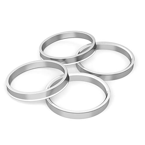 STANCEMAGIC Hubcentric Rings (Pack of 4) - 54.1mm ID to 72.6mm OD - Silver Aluminum Hubrings - Only Fits 54.1mm Vehicle Hubs and 72.6mm Wheel Centerbore - Compatible with Scion Mazda Toyota - Image 4