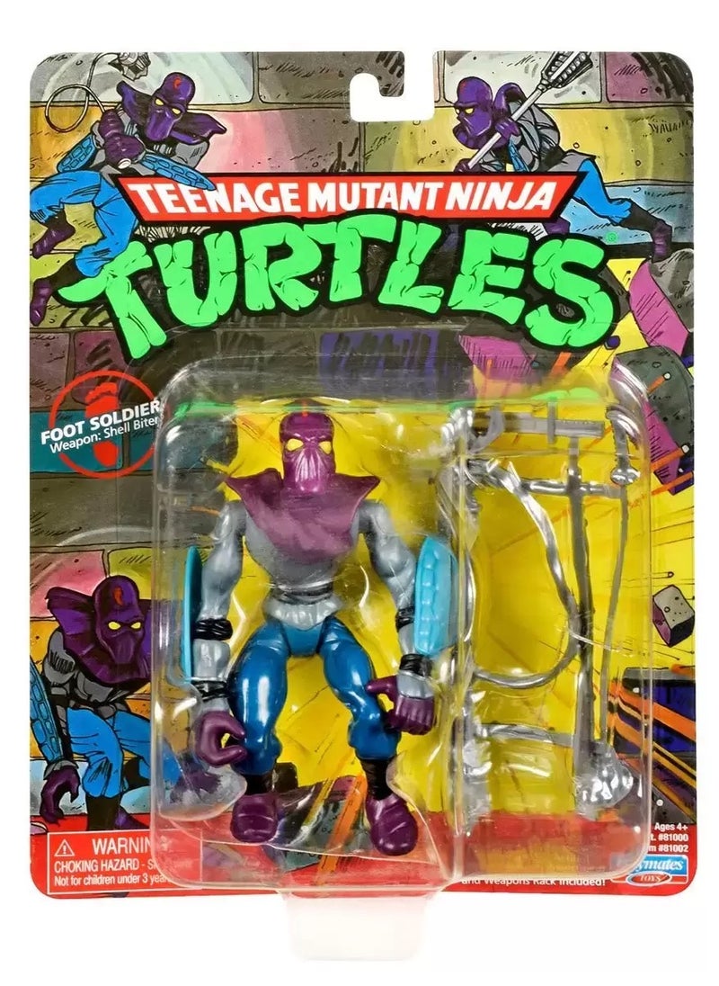 TMNT Teenage Mutant Ninja Turtles 4 Inch Action Figure Retro Rotocast Wave 2 - Foot Soldier  - Image 1