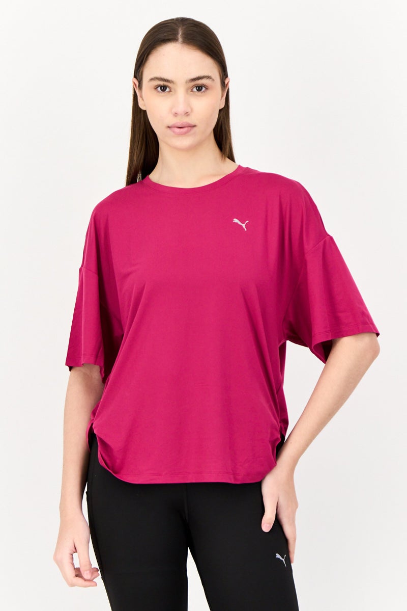 PUMA Women Sportswear Fit Short Sleeves Training T-Shirt, Magenta - Image 1