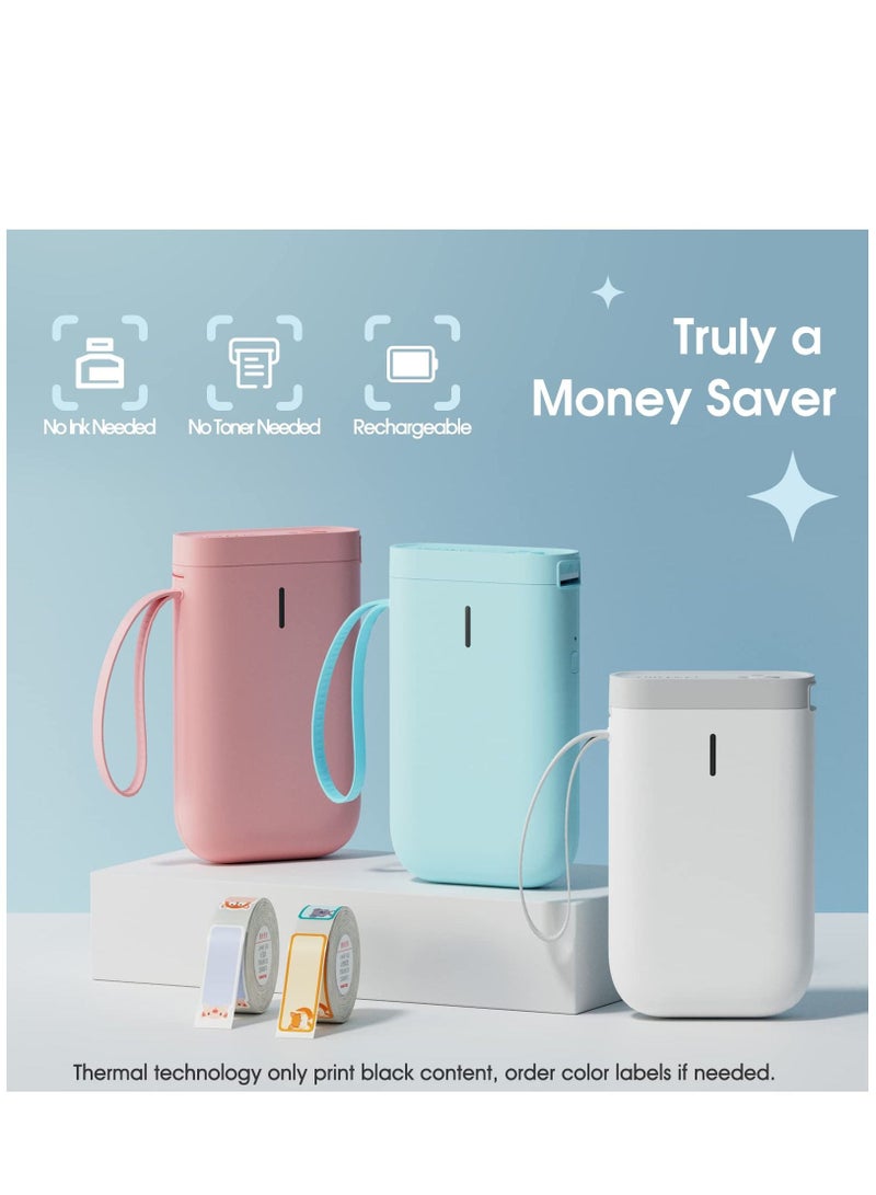 Arabest Label Maker Machine D11 Label Printer Tape Included Portable Wireless Connection Multiple Templates Available for Phone Pad Easy to Use Office Home Organization USB Rechargeable - Image 3