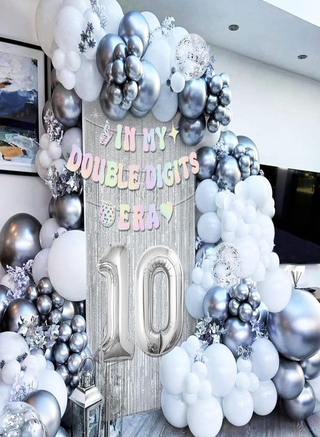 Roaring Good Time In My Double Digits Era 10th Birthday Girl Banner Balloons - Image 3