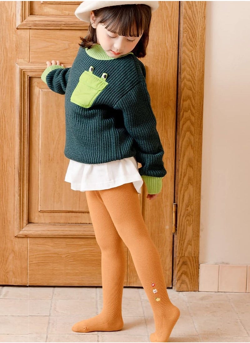 Excefore - Baby Tights For Girls, Soft Cotton Infant Leggings, Toddler Solid Knit Socks Warm Stockings, Newborn Pants - Image 1