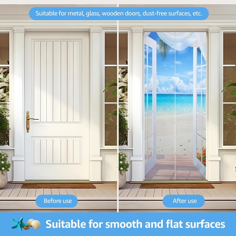 windforgecraft Door Wallpaper Murals Self-Adhesive Door Decals PVC Waterproof Door Poster Peel and Stick Vinyl Door Mural Decals Removable Art Door Decals for Bedroom Living Room Door Wall Decoration (Style 2) - Image 5