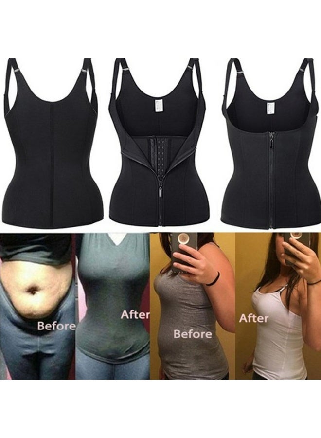 walklifes Corset Women's Waist Corset Tummy Tightening Buckle Cross Border Neoprene Sports and Fitness Clothing Zippered Breast Support Shapewear, Adjustable Waistband Shaping Corset with - Image 3