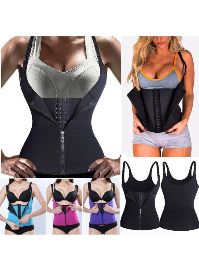 walklifes Corset Women's Waist Corset Tummy Tightening Buckle Cross Border Neoprene Sports and Fitness Clothing Zippered Breast Support Shapewear, Adjustable Waistband Shaping Corset with - Image 5
