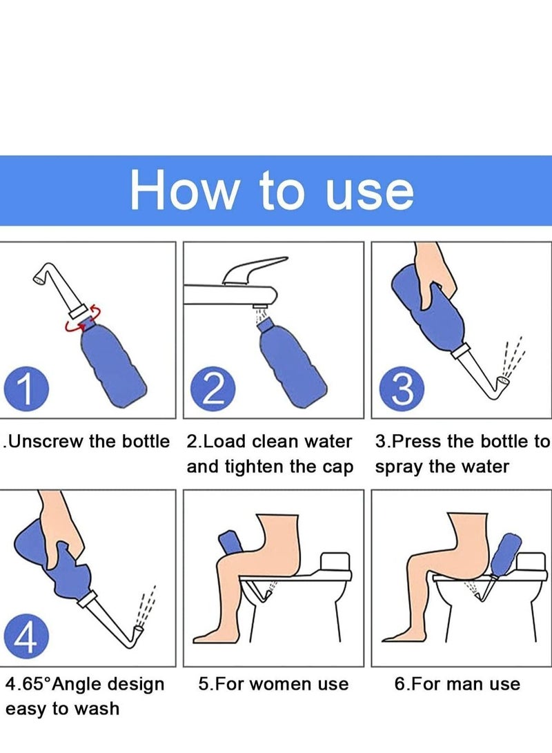 Y&D Travel Portable Bidet, Personal Handheld Bidet Sprayer for Kids Washing Women Cleansing 450ML Capacity and Angled Nozzle Spray  - Image 5