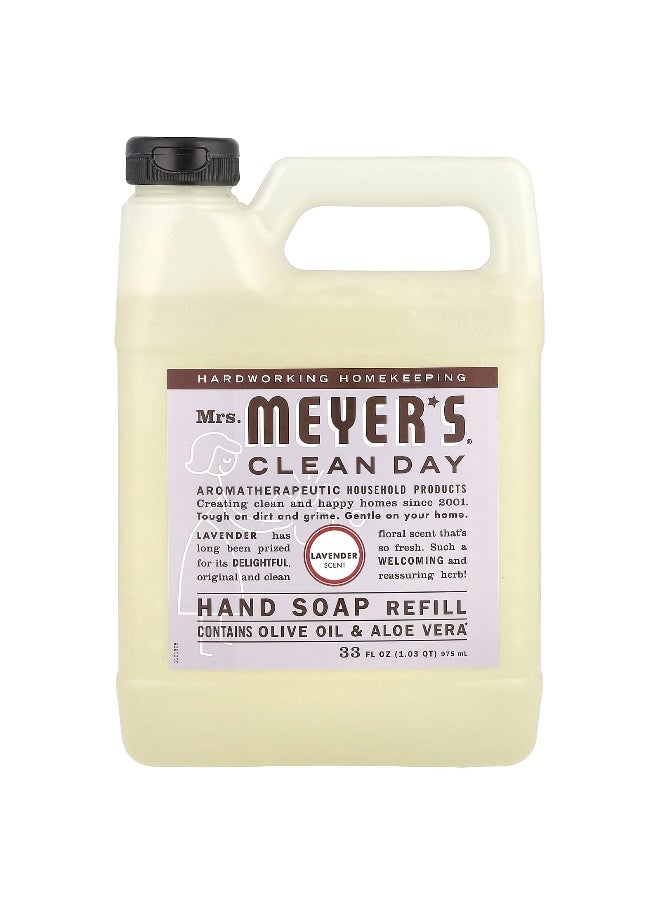 Mrs Meyers Clean Day Mrs. Meyers Clean Day, Liquid Hand Soap Refill, Lavender , 33 fl oz (975 ml)  - Image 1