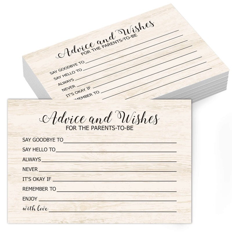 TENTADO Advice and Wishes for The MomtoBe Baby Advice Cards for New Mom Perfect for Baby Shower Baby Shower Game Activities Ideas New Mom Gifts Pack of 50 4x6 Inch