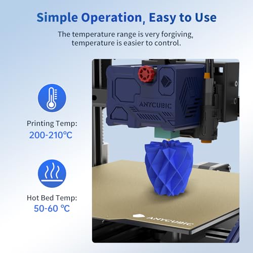 ANYCUBIC PLA Filament 1.75mm Bundle, 3D Printing PLA Filament 1.75mm Dimensional Accuracy +/- 0.02mm, 1KG Reusable Spool (2.2 lbs), 4KG Black + White + Blue + Red - Image 3