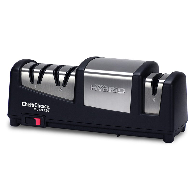 CHEF'S CHOICE ChefsChoice 290 Knife Sharpeners AngleSelect Hybrid 15 and 20Degree Diamond Hone 3Stage Black 