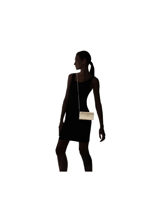 Jessica McClintock - Metal Mesh Roll Evening Bag Clutch Purse (4.5" x 7.5" x 2", Shoulder Chain Included) - Image 1