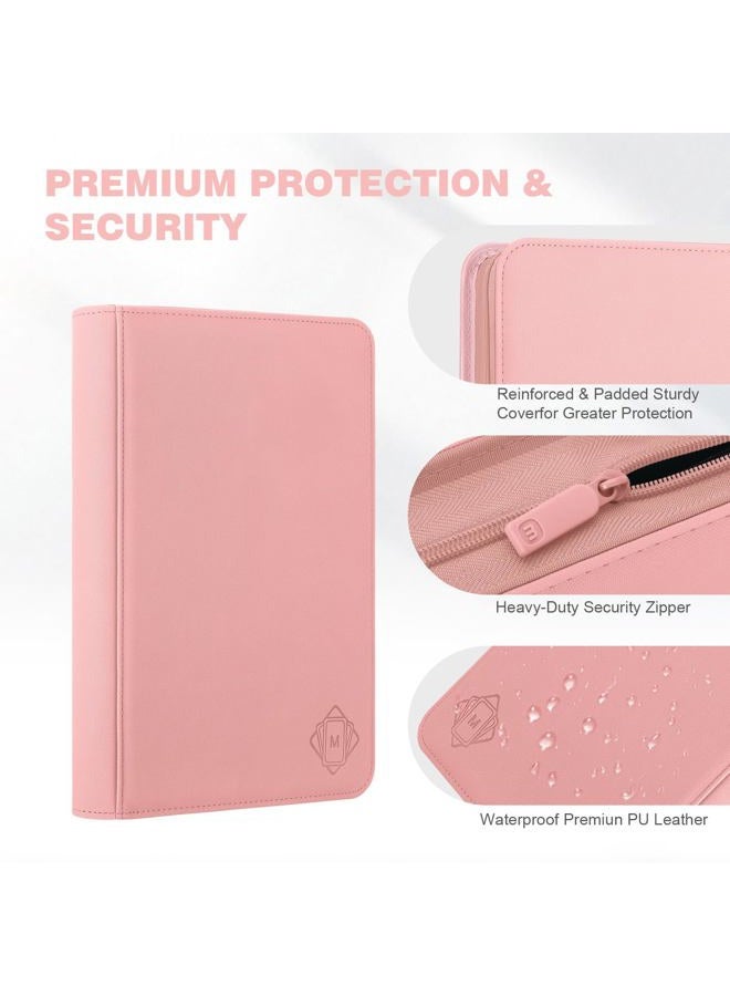 MOSLA Trading Card Binder with 9 Side Loading Pocket Card Album Hold Up to 540 Cards PU Card Collection Binder, Collectible Albums Card Folder for MTG, TCG, Sports Cards（9-Pink） - Image 4