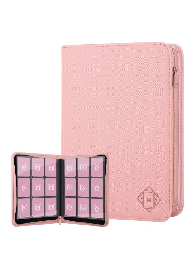 MOSLA Trading Card Binder with 9 Side Loading Pocket Card Album Hold Up to 540 Cards PU Card Collection Binder, Collectible Albums Card Folder for MTG, TCG, Sports Cards（9-Pink） - Image 1