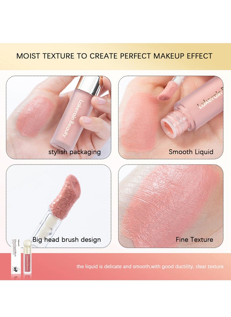 Liquid Blush for Cheeks Soft Cream Blush Makeup Lightweight Breathable Feel Natural Looking Silky Smooth Creamy Formula Waterproof Long-wearing Blends Perfectly onto Skin